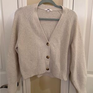 Uniqlo Soft Cream Button-Front V-Neck Women's Cardigan